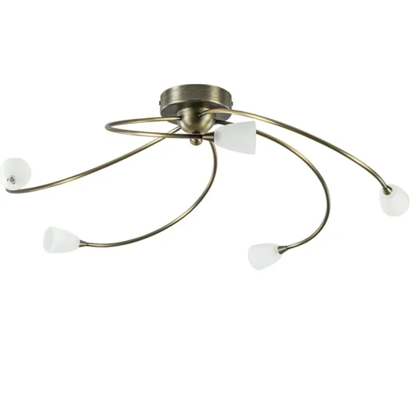 klassieke_plafondlamp_bro_0.webp Best Sale Straluma Klassieke plafondlamp brons met wit gevlamd glas