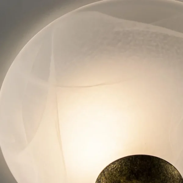 klassieke_plafondlamp_gev_2.webp Clearance Straluma Klassieke plafondlamp gevlamd glas met brons 30 cm