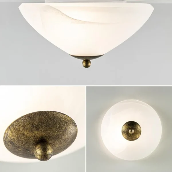 klassieke_plafondlamp_gev_3.webp Clearance Straluma Klassieke plafondlamp gevlamd glas met brons 30 cm