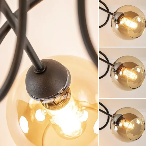 Discount Straluma Klassieke plafondlamp 3-lichts met amber glas