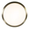 Clearance Straluma Klassieke plafonnière brons met wit glas 30 cm