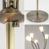 Hot Straluma Klassieke vloerlamp brons met wit gevlamd glas en dimbaar LED