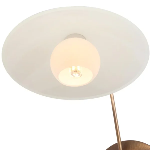 klassieke_wandlamp_brons__1.webp Outlet Straluma Klassieke wandlamp brons met creme glas incl LED