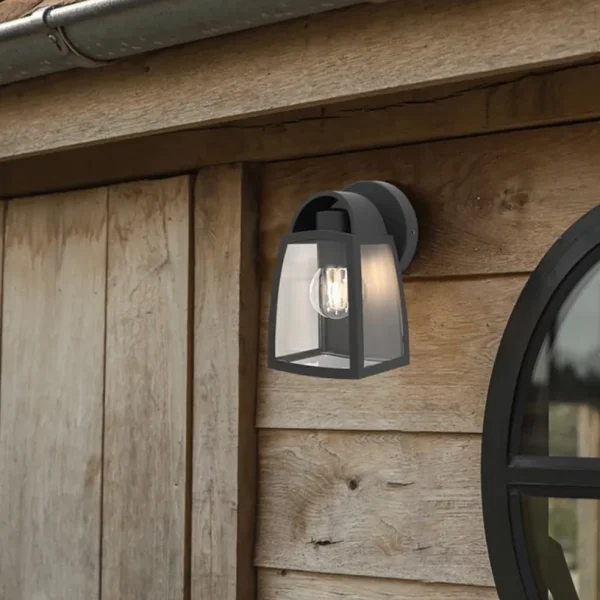 kleine_buitenlamp_lantaar_4.webp Flash Sale Straluma Kleine buitenlamp lantaarn wand mat zwart