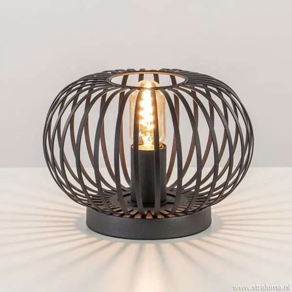 kleine_draad_tafellamp_mo_1.webp Clearance Straluma Kleine draad tafellamp modern mat zwart