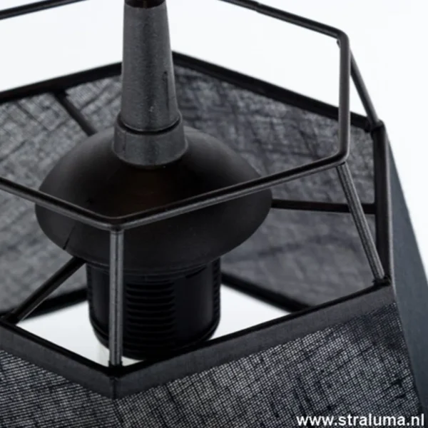 kleine_hanglamp_draad_zwa_2.webp Cheap Straluma Kleine hanglamp draad zwart met stof