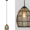 Sale Straluma Kleine hanglamp Meya zwart met goud draad