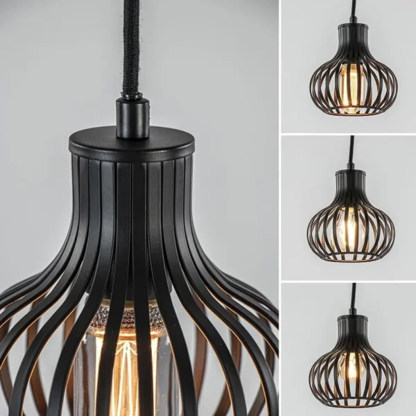 kleine_hanglamp_onion_mat_3.webp Sale Straluma Kleine hanglamp onion mat zwart