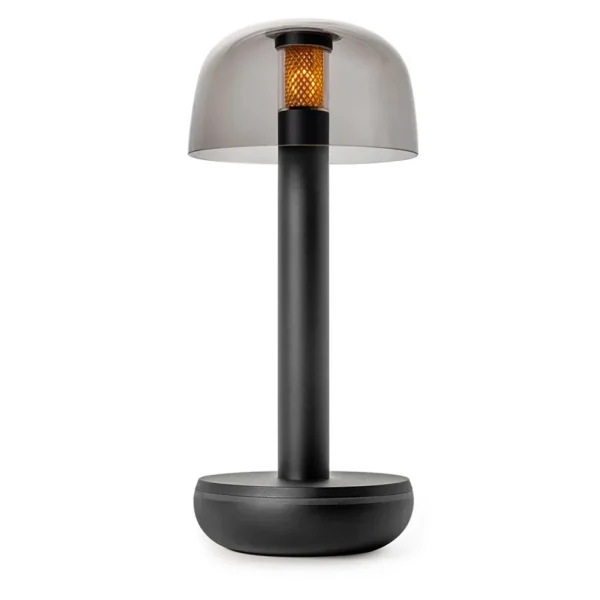 kleine_led_tafellamp_opla_0.webp Store Straluma Kleine LED tafellamp oplaadbaar mat zwart met smoke glas