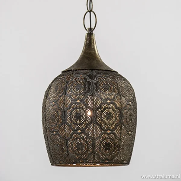 kleine_oosterse_hanglamp__1.webp Outlet Straluma Kleine oosterse hanglamp Kadiri brons