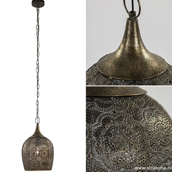 kleine_oosterse_hanglamp__2.webp Outlet Straluma Kleine oosterse hanglamp Kadiri brons