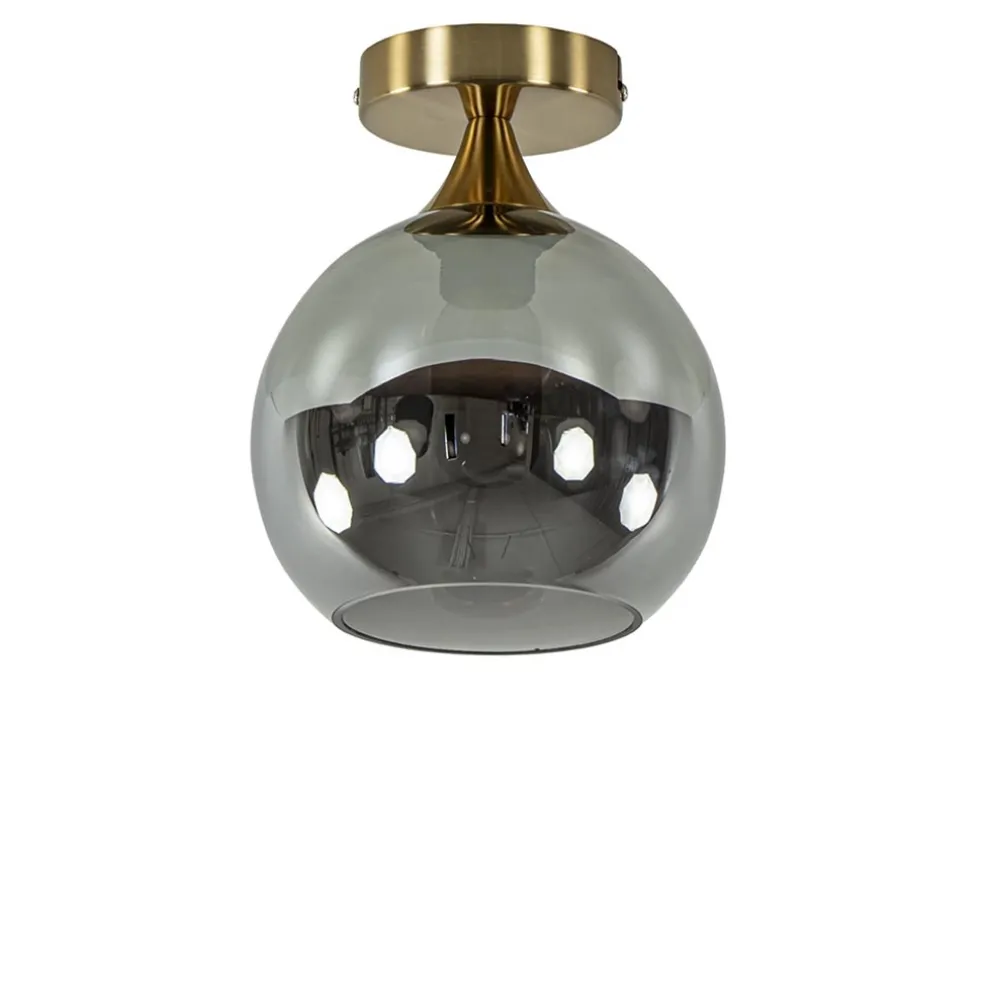 kleine_plafondlamp_goud_m_0.webp Fashion Straluma Kleine plafondlamp goud met smoke glas