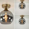 kleine_plafondlamp_goud_m_3.webp Fashion Straluma Kleine plafondlamp goud met smoke glas
