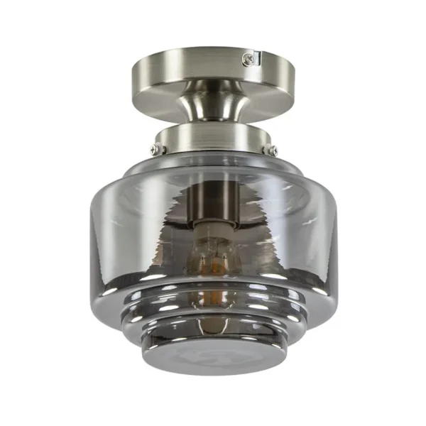kleine_plafondlamp_haltoi_0.webp Outlet Straluma Kleine plafondlamp hal/toilet met smokey glazen kap