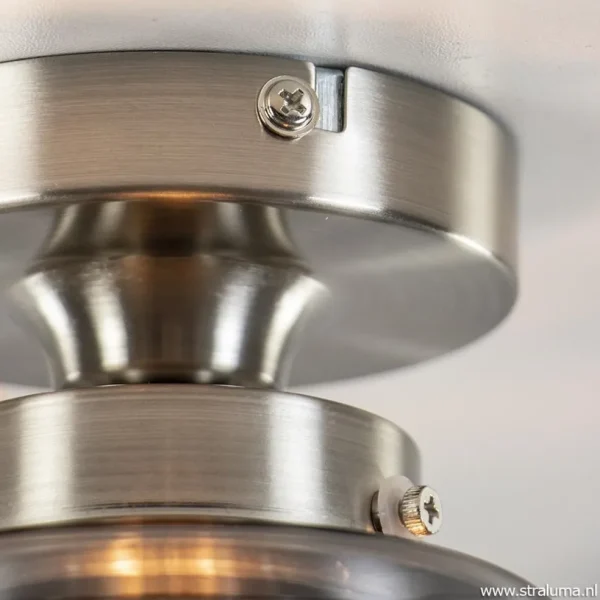kleine_plafondlamp_haltoi_2.webp Outlet Straluma Kleine plafondlamp hal/toilet met smokey glazen kap