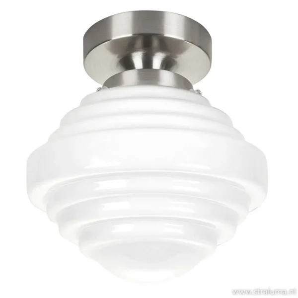 kleine_plafonnire_staal_m_3.webp Cheap Straluma Kleine plafonnière staal met wit glas