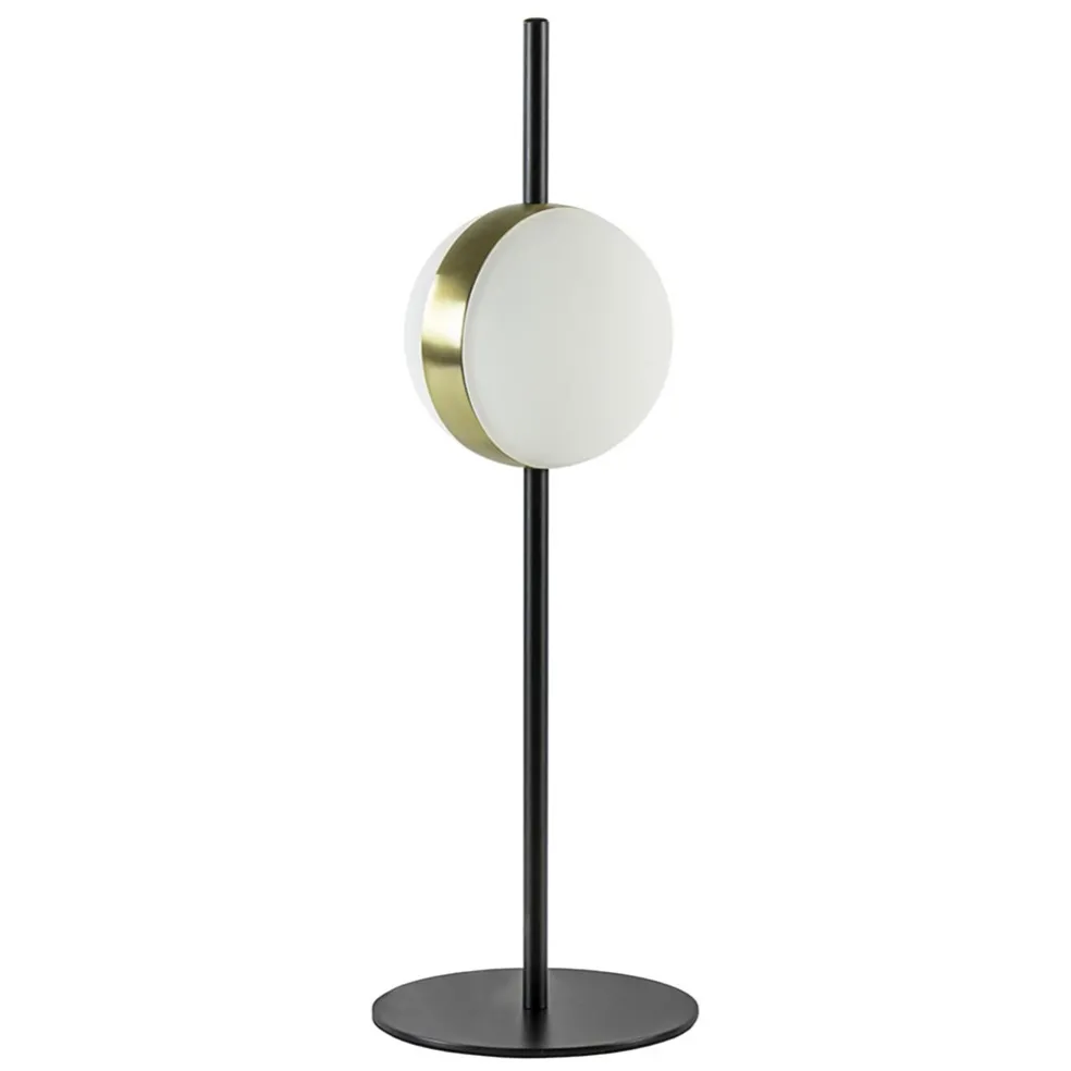 kleine_tafellamp_bol_zwar_0.webp Sale Straluma Kleine tafellamp bol zwart met goud