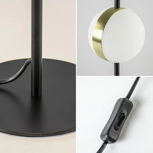 kleine_tafellamp_bol_zwar_3.webp Sale Straluma Kleine tafellamp bol zwart met goud