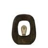 Hot Straluma Kleine tafellamp Kelafo hout chocolade bruin