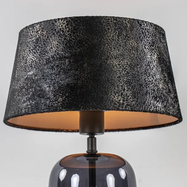 kleine_tafellamp_zwart_gl_2.webp Cheap Straluma Kleine tafellamp zwart glas met stoffen kap