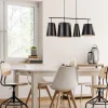 Online Straluma 4-L Hanglamp met zwarte kappen