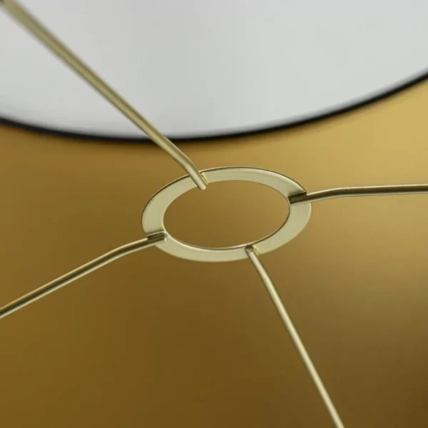 Store Straluma Lampenkap zwart/goud cilinder met gouden binnenzijde, hoogte 20cm, Ø 35cm, warm omgeslagen