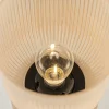 Online Straluma L&L grote ribglas tafellamp peach op batterijen Phoebe