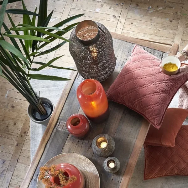 Clearance Straluma L&L tafellamp UDUPI bruin-goud Oosters