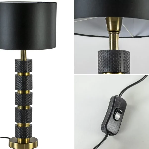 Shop Straluma Lampvoet Azoyu zwart/brons exclusief kap