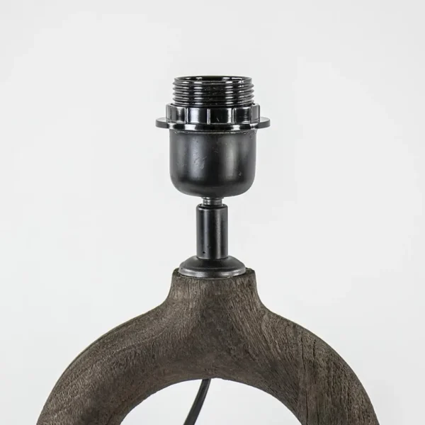 lampvoet_sabuli_hout_donk_2.webp Hot Straluma Lampvoet Sabuli hout donker bruin excl. kap