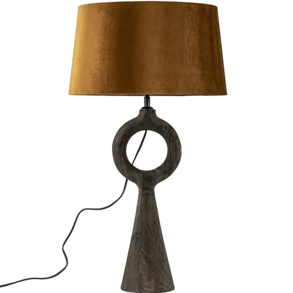 lampvoet_sabuli_hout_donk_3.webp Hot Straluma Lampvoet Sabuli hout donker bruin excl. kap