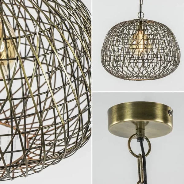 Discount Straluma Landelijke hanglamp Alwina antiek brons L&L