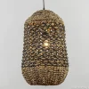 Best Straluma Landelijke hanglamp Tripoli rotan met zwart