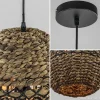 Best Straluma Landelijke hanglamp Tripoli rotan met zwart