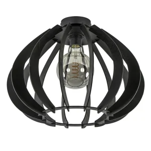 landelijke_plafondlamp_ho_0.webp Best Straluma Landelijke plafondlamp hout mat zwart