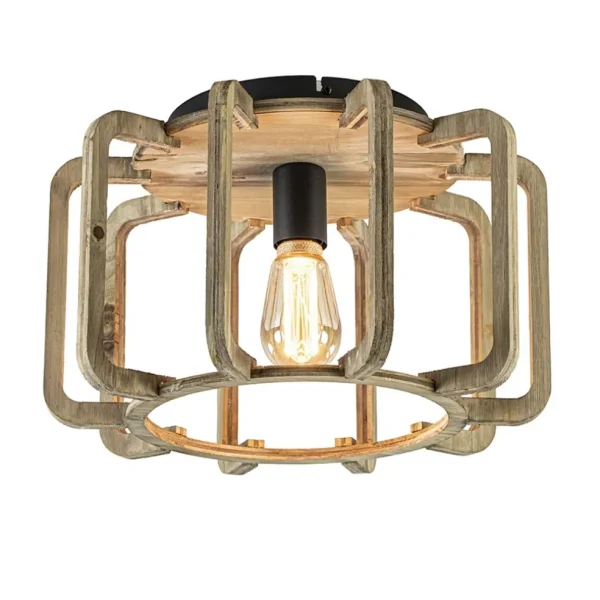 landelijke_plafondlamp_ru_1.webp Online Straluma Landelijke plafondlamp ruw hout mat zwart