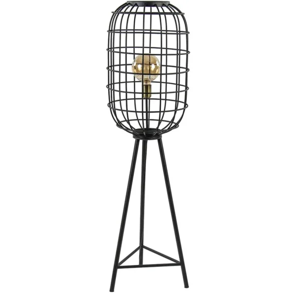 landelijke_vloerlamp_toah_0.webp Best Straluma Landelijke vloerlamp Toah mat zwart met brons