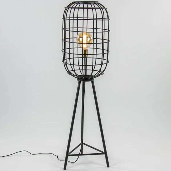 landelijke_vloerlamp_toah_1.webp Best Straluma Landelijke vloerlamp Toah mat zwart met brons