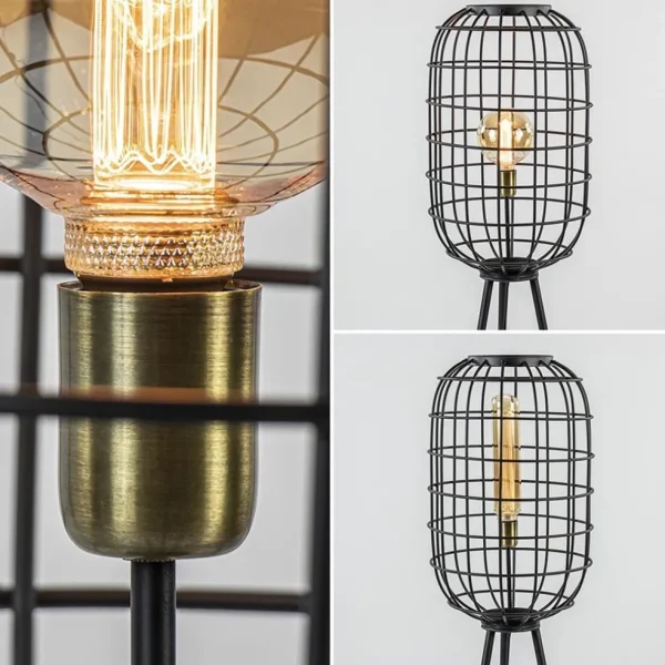 landelijke_vloerlamp_toah_3.webp Best Straluma Landelijke vloerlamp Toah mat zwart met brons