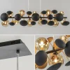 langwerpige_hanglamp_grij_3.webp Fashion Straluma Langwerpige hanglamp grijs/goud + amber glas
