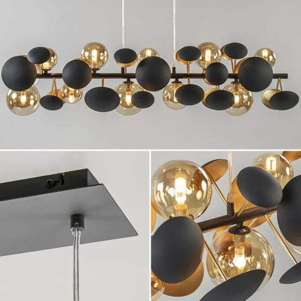 langwerpige_hanglamp_grij_3.webp Fashion Straluma Langwerpige hanglamp grijs/goud + amber glas