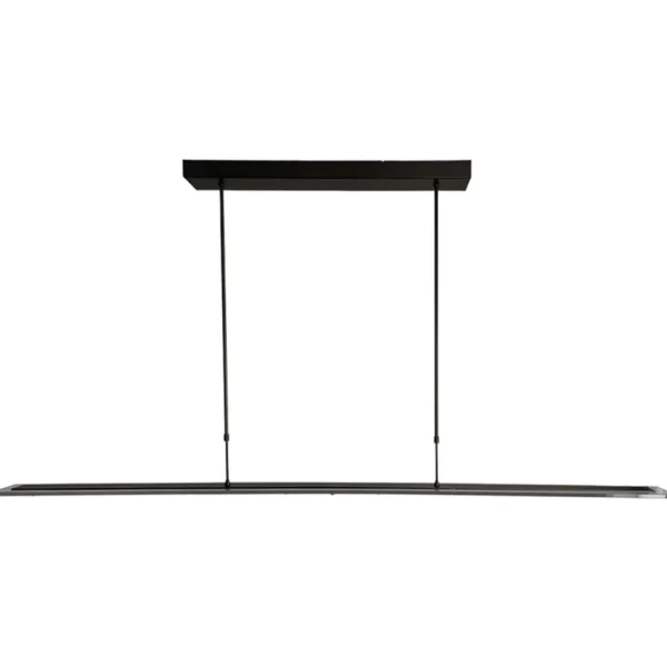 langwerpige_led_hanglamp__0.webp Clearance Straluma Langwerpige LED hanglamp zwart met smoke glas 170 cm