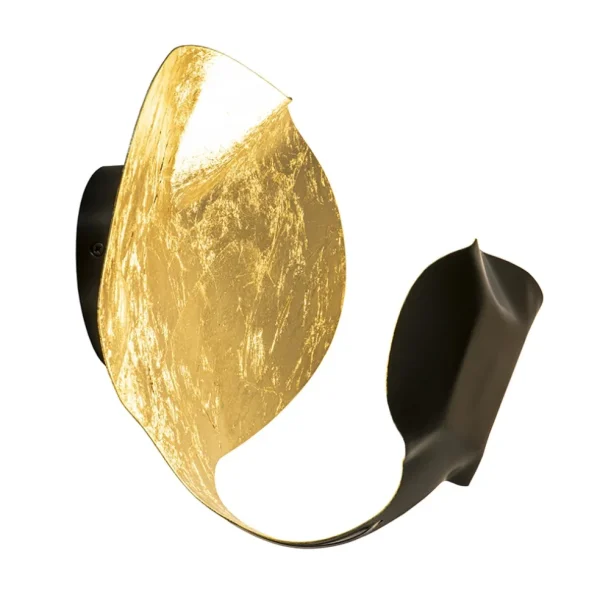 led_design_wandplafondlam_1.webp Online Straluma LED design wand/plafondlamp brons met goldleaf