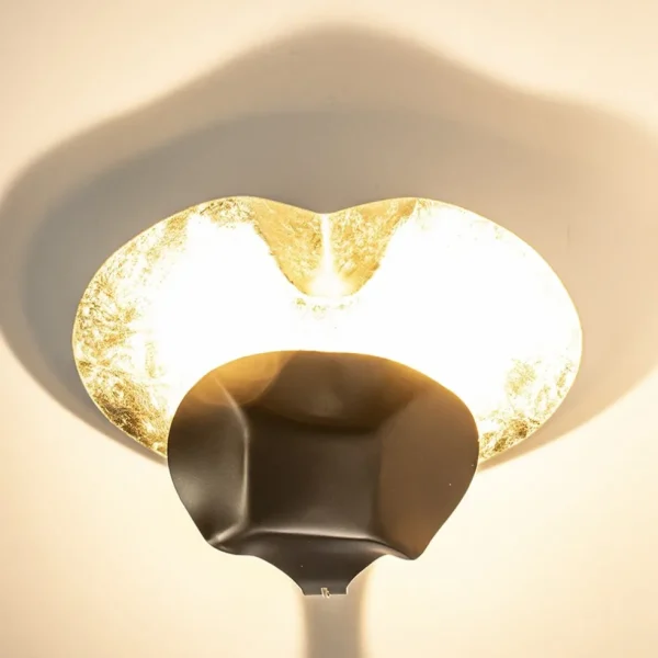 led_design_wandplafondlam_2.webp Online Straluma LED design wand/plafondlamp brons met goldleaf