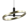 Online Straluma LED hanglamp Circle zwart/goud 3-standen dimbaar