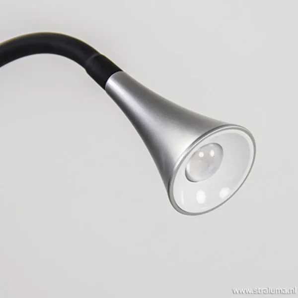 led_klemlampklemspot_zwar_1.webp Online Straluma LED klemlamp/klemspot zwart met zilver