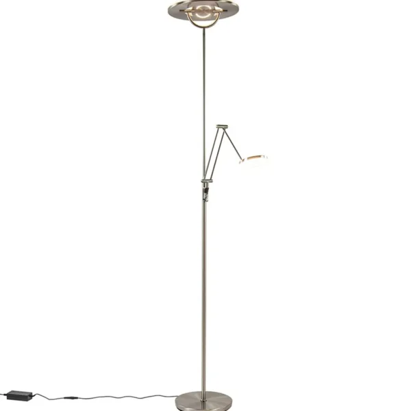 led_vloerlamp_staal_met_u_1-1.webp Best Sale Straluma LED vloerlamp staal met uplighter en leeslamp