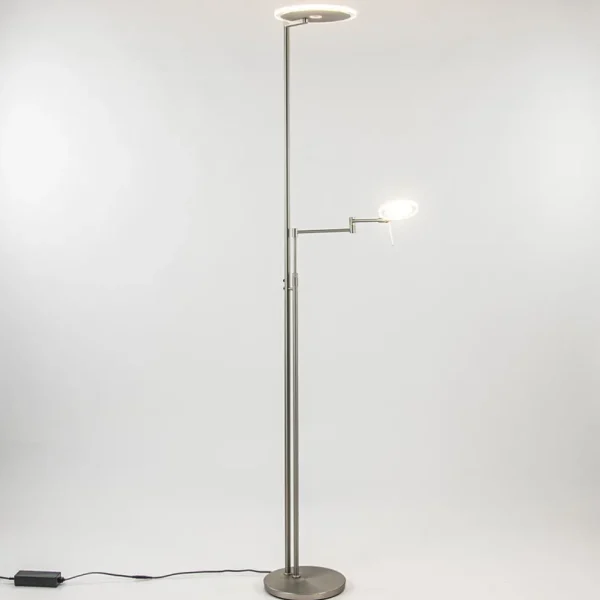 Flash Sale Straluma LED vloerlamp staal met uplighter en helder glas