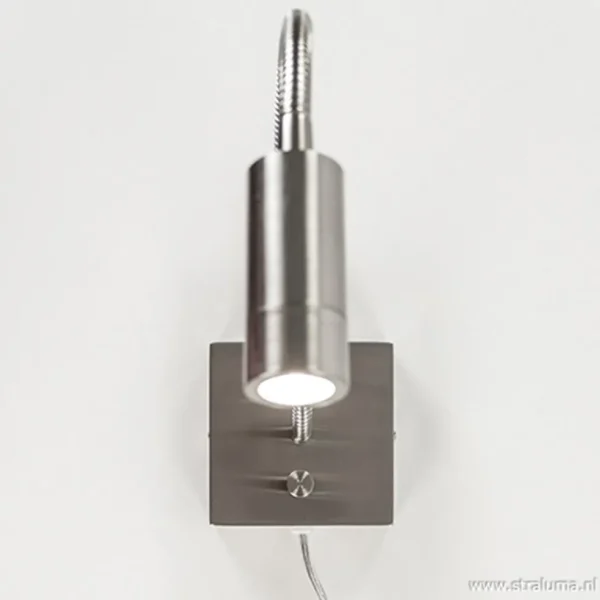 led_wandlampbedlamp_flexi_3.webp Discount Straluma LED wandlamp/bedlamp flexibel staal