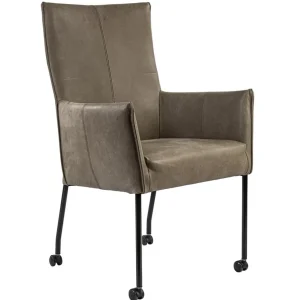 lederen_armstoel_taupe_me_0.webp Hot Straluma Lederen armstoel taupe met zwarte poot en wieltjes